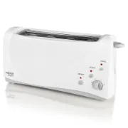 Torradeira branca da marca HAEGER com uma abertura, até 2 fatias de pão
