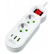 Tomada dupla DCU + portas USB