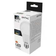 Embalamento lâmpada led da marca Entac com 10 Watts, casquilho E27, 950 Lumens e cor 6400K