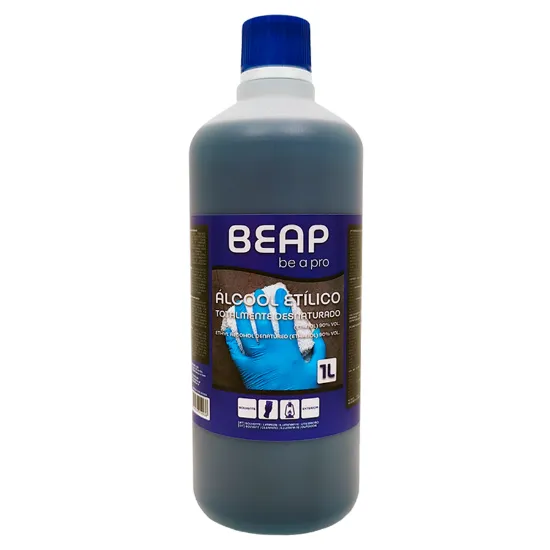 Garrafa de 1 litro BEAP indicada para remoção de gorduras, resinas e colas bem como iluminante