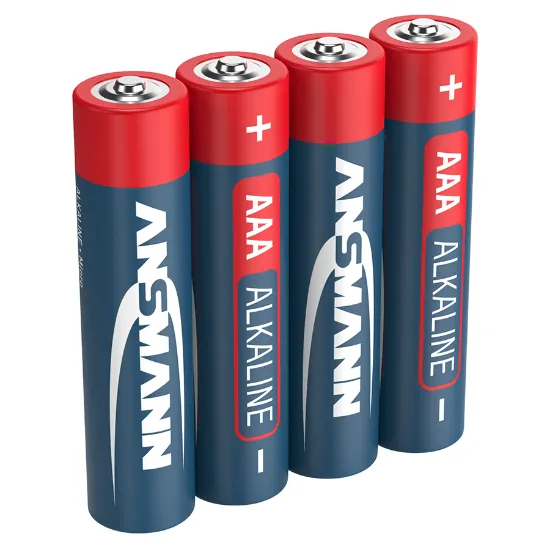 Pilhas Red Ansmann AAA azuis e vermelhas