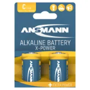 Blister de 2 pilhas alcalinas da marca Ansmann, X-power LR14