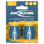 Pack de duas pilhas alcalinas LR20 da marca Ansmann