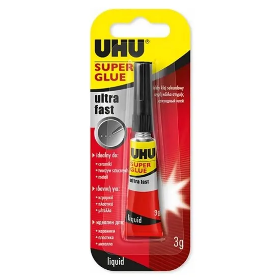 Super cola líquida da marca UHU 3 gramas