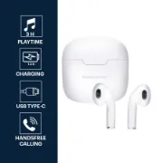 Auriculares com carregamento através de cabo USB-C, com carregamneto até 1,5 horas