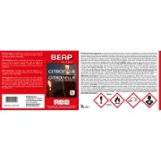 Rótulo, utilização e instruções de segurança Citronela Líquida BEAP