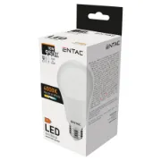 Embalamento de lâmpada led da marca Entac com 10 Watts, casquilho E27, 950 Lumens e cor 4000K.