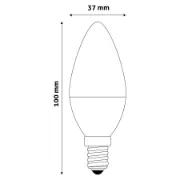 Lâmpada com 37mm de diâmetro e 100mm de comprimento
