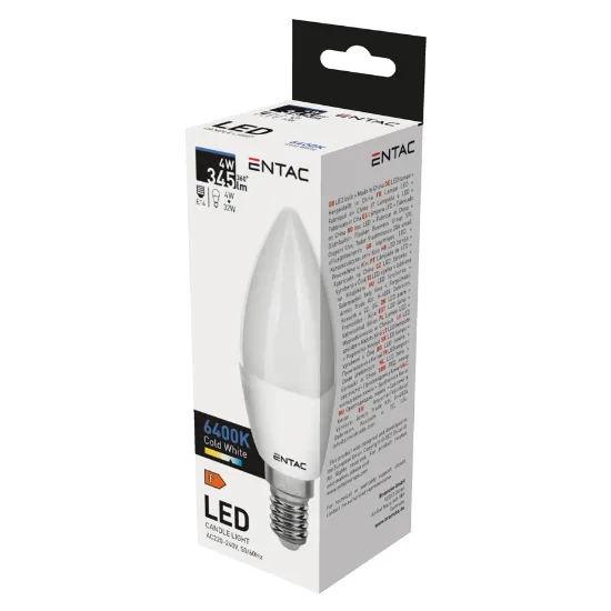 Embalamento lâmpada de led formato chama de 4W