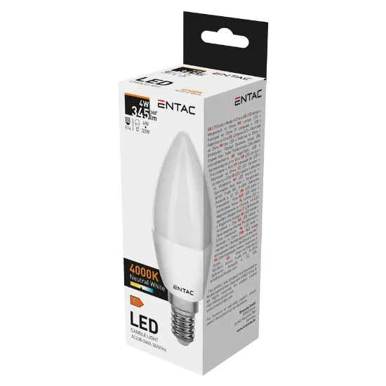 Embalamento lâmpada de led formato chama de 4W