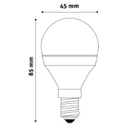 Lâmpada com 45mm de diâmetro e 80mm de comprimento