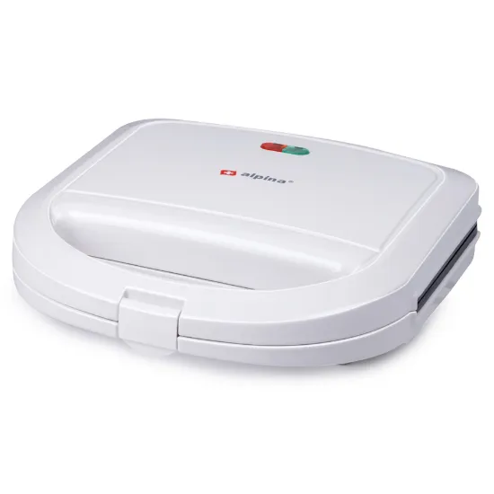 Sanduicheira da marca ALPINA branca com até 2 sanduíches