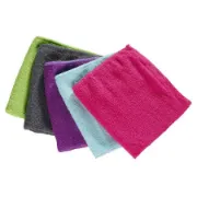 Panos de microfibra com 30x30cm com 5 cores diferentes