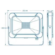 Medidas projetor Ansmann 30W sem sensor
