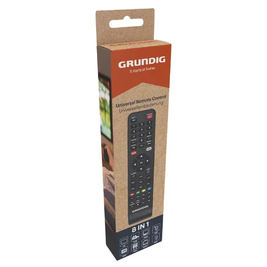 Comando universal da marca GRUNDIG permite controlar até 8 equipamentos diferentes
