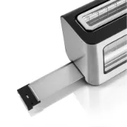 Bandeja de recolha de migalhas removível