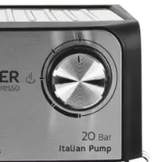 Máquina de café manual com juste variável de vapor através de botão