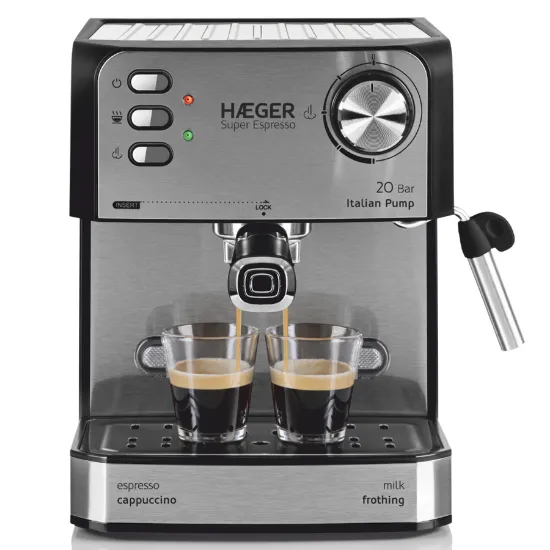 Máquina de café manual da marca HAEGER modelo Super Espresso