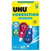 Fitas corretoras com 8m e 5mm de largura da UHU