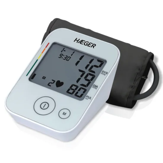Medidor de tensão arterial de braço da marca Haeger com até 4x30 registos de memória