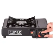 Fogareiro de campismo fácil de utilizar com ignição automática.