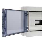 Quadro elétrico com porta transparente e de abertura por clique