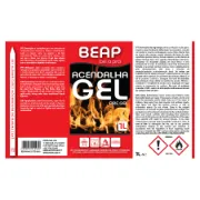 Rótulo e instruções de segurança do gel acendalha da BEAP