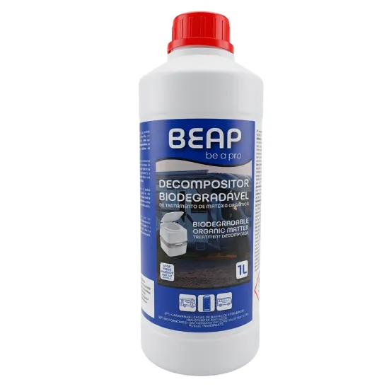 Decompositor BEAP - be a pro - para sanitas de caravanas, casas de banho portáteis e transportes públicos