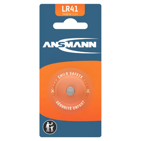 Pilha botão LR41 da marca ANSMANN com 1,5V