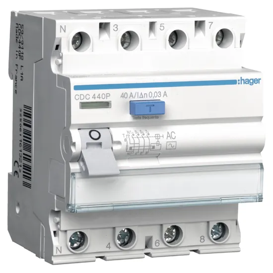 Interruptor diferencial HAGER 4P 40A 30mA