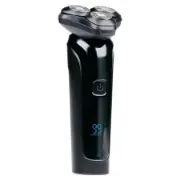 Máquina de barbear rotativa Mexx com ecrã LED de bateria e cabo USB