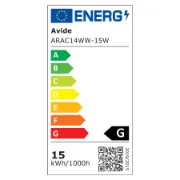 Etiqueta energética Classe G da lâmpada de frigorífico AVIDE