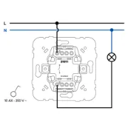 Esquema de ligação do interruptor unipolar EFAPEl