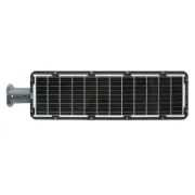 Painel solar integrado no projetor solar e com nível de bolha para auxiliar a instalação