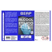 Rótulo de álcool totalmente desnaturado 90% da BEAP