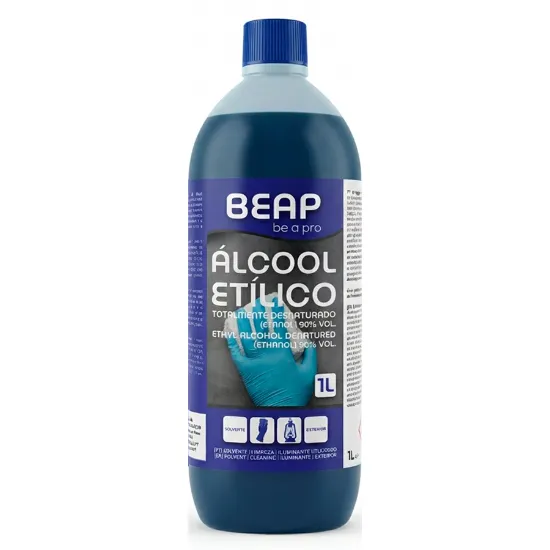 Garrafa de 1 litro BEAP indicada para remoção de gorduras, resinas e colas bem como iluminante