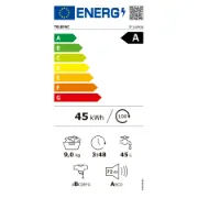 Etiqueta energética Classe A da máquina de lavar roupa TELEFAC