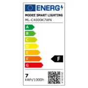 Etiqueta energética classe F da lâmpada MODEE Led C37 7W E14 4000K