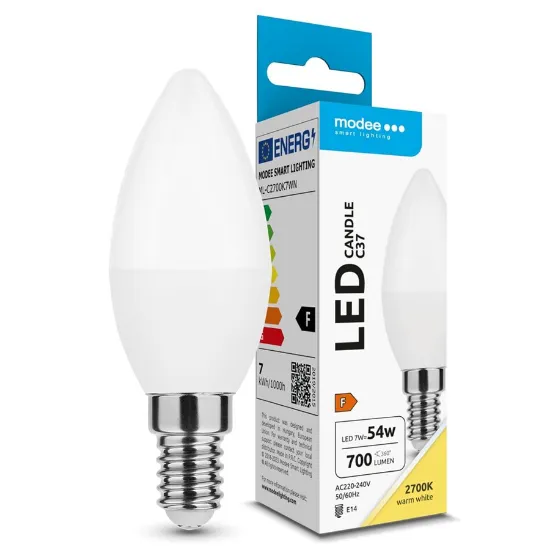 Packaging e lâmpada LED MODEE 7W E14 2700K