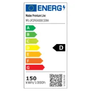 Etiqueta energética classe D do projetor High Bay MODEE 150W