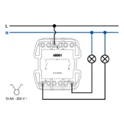 Esquema de ligação comutador de lustre cinzento EFAPEL