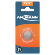 Pilha botão de lítio ANSMANN CR2025 3V referência 5020142 em embalagem blister individual