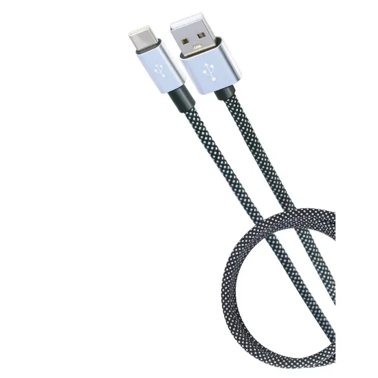 Cabo magnético de carregamento e dados GRUNDIG USB-A para USB-C de 1 metro anti emaranhamento