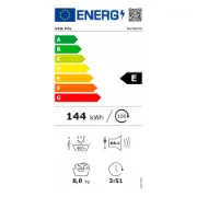 Etiqueta energética classe E da máquina de secar NEW POL 8kg