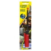 Isqueiro multiusos recarregável CLIPPER Maxi Tube de cor vermelha com tubo longo de precisão.