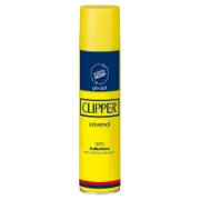 Botija amarela de recarga de gás CLIPPER Universal 300ml de 100% Isobutano.